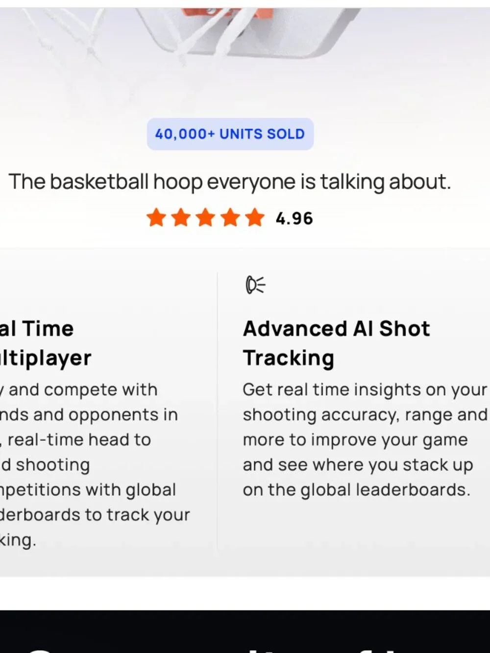 The huupe mini is the world's first smart mini basketball hoop game console